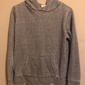 Comfy gray and black marled sweatshirt